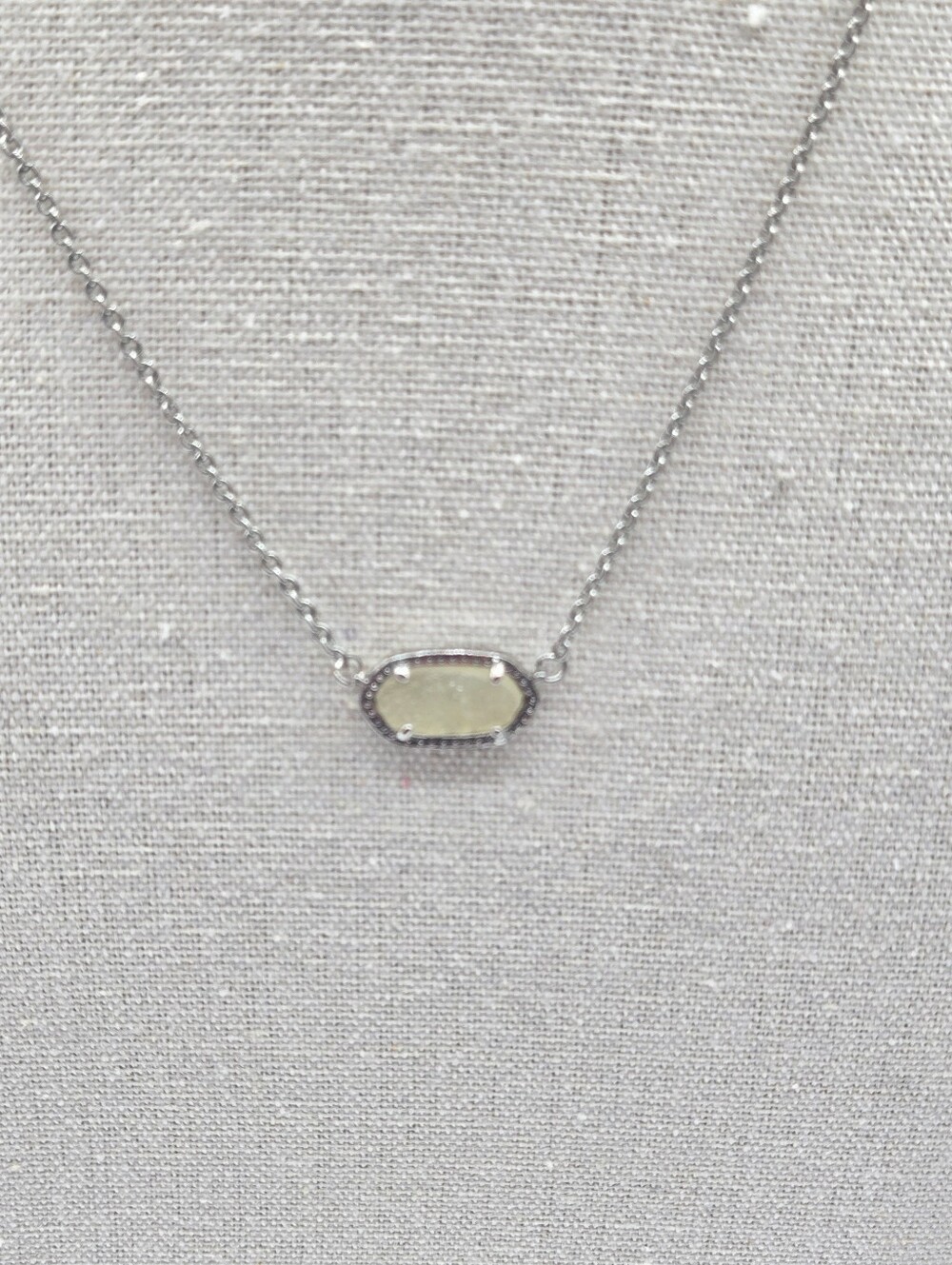 KENDRA SCOTT Shimmery Drusy Silver Plated Necklace
